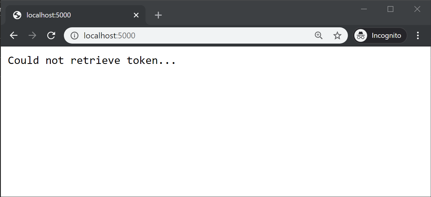 Unable to retrieve AAD Token