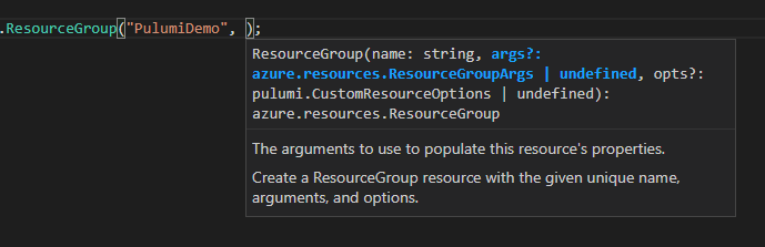 Pulumi TypeScript tooling