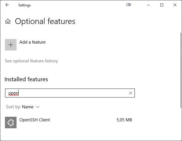 optional features dialog